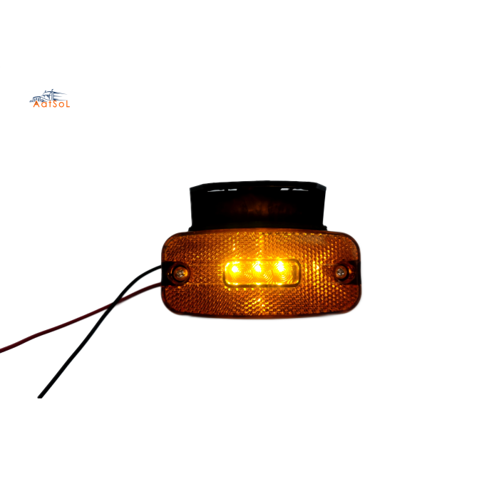 AAT-ML328-3J 10-30V LED Side Marker Light with Brackets Orange Position Light and Reflector for Truck Trailers and Caravans