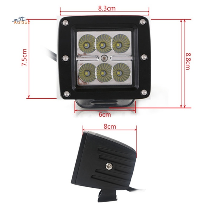 AAT-0120F Factory Flood Beam Offroad Driving Light 20W 3 Inch Cube LED Work Light for Car/Truck/off-Road Vehicle