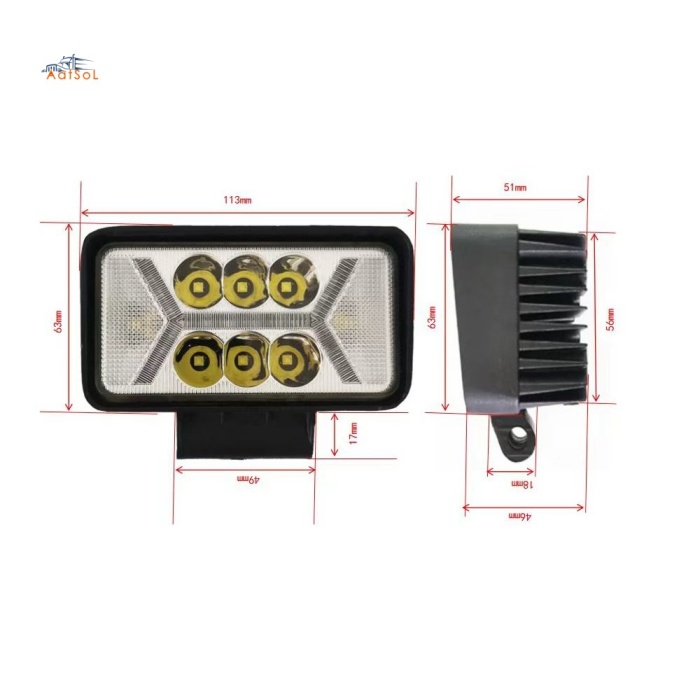 AAT-0340C-A Hot Sale Vehicle LED Work Light 8 LED 40W off Road LED Work Spot Light for Tractor Truck Forklift SUV