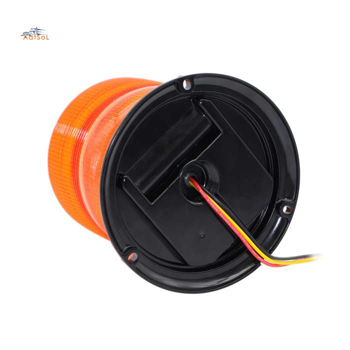 AAT-6570 Luz LED de emergencia giratoria de seguridad para trabajo pesado, 12-48 V CC, aluminio de perfil bajo, 4