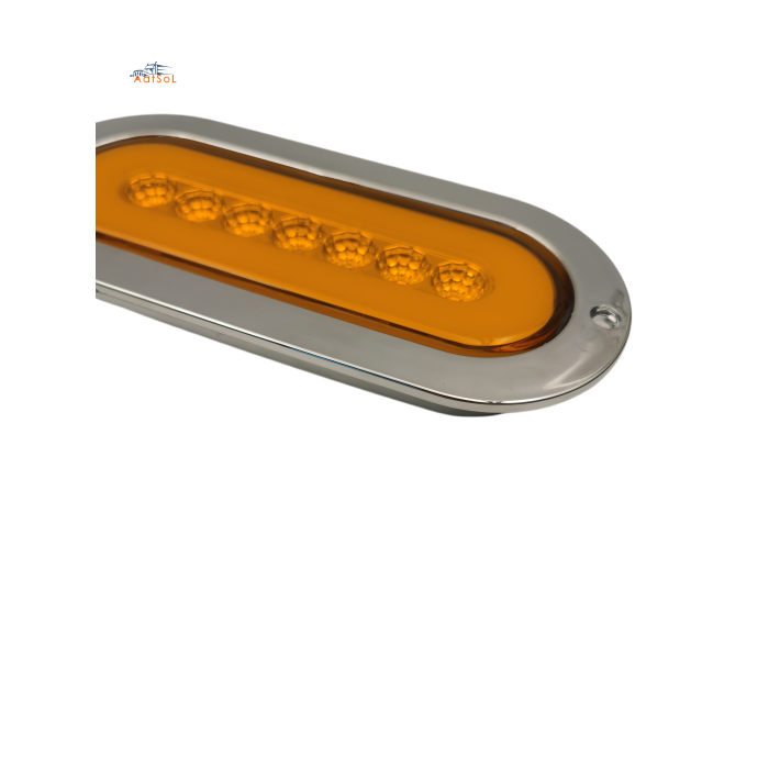 AAT-OL4102H Fabricantes suministran luces traseras para camiones, luces LED elípticas de 12 V-24 V, luces traseras y laterales con flechas fluidas.