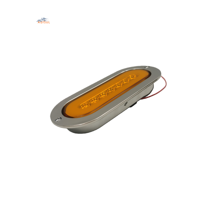 AAT-OL4102H Fabricantes suministran luces traseras para camiones, luces LED elípticas de 12 V-24 V, luces traseras y laterales con flechas fluidas.