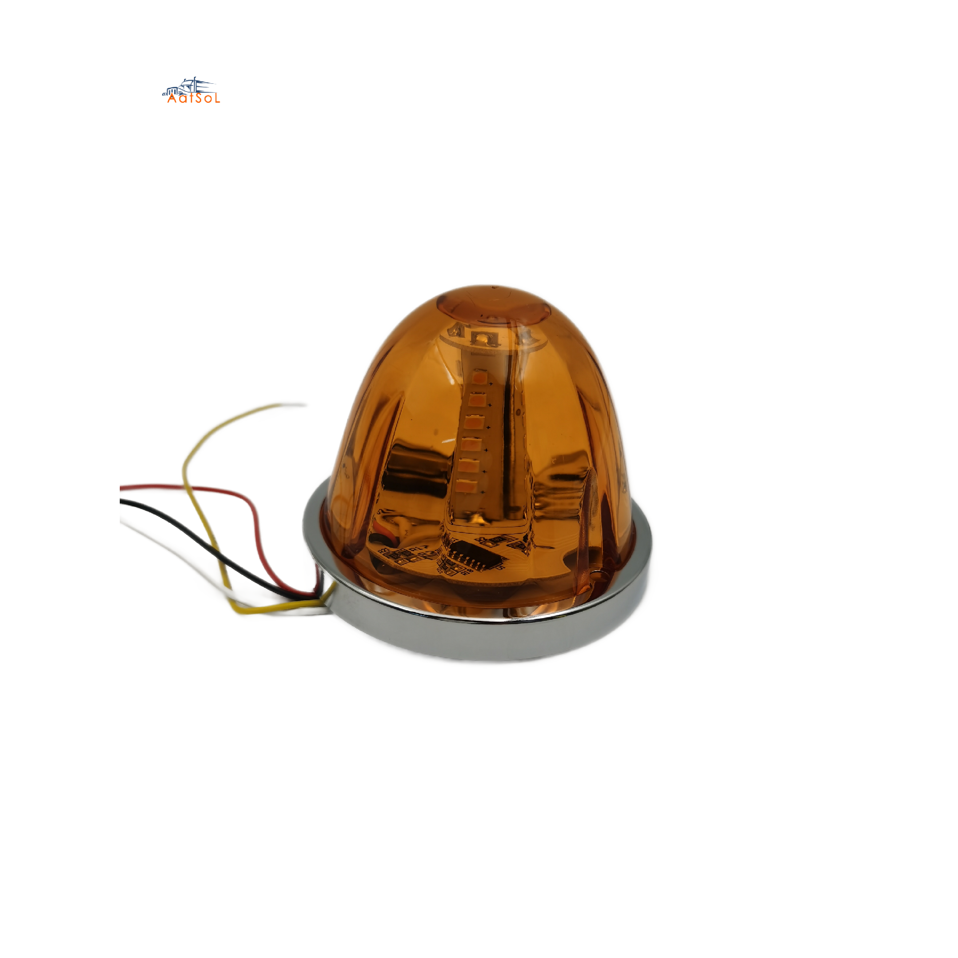 AAT-ML438-R30 Luz LED de posición lateral, intermitente y giratoria, de 12 V a 24 V, con diseño de sandía para camiones.